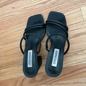 Steve Madden Black Strappy Heels